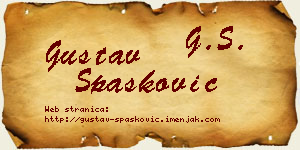 Gustav Spasković vizit kartica